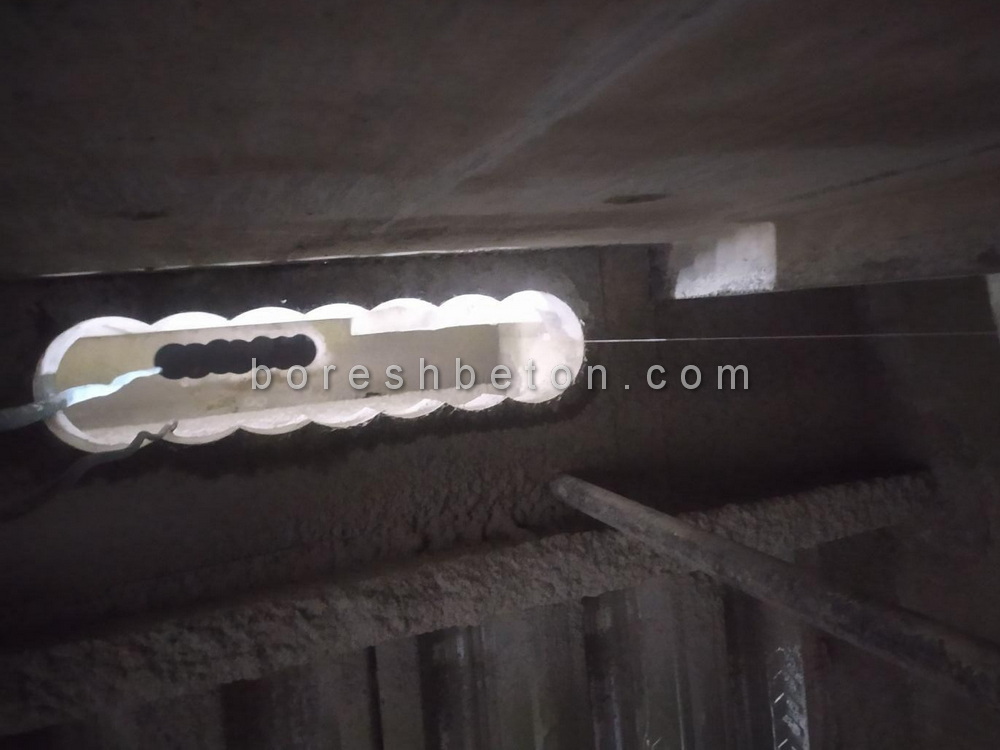 برش بتن جهت عبور تأسيسات ساختمان پنج طبقه