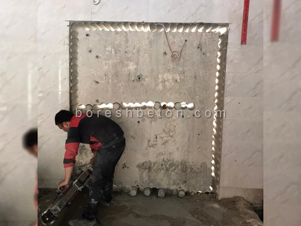 برش بتن جهت ایجاد بازشو پروژه بابایی
