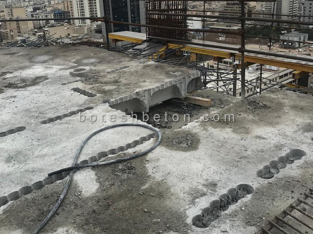 برش سقف با کرگیری پروژه نیایش