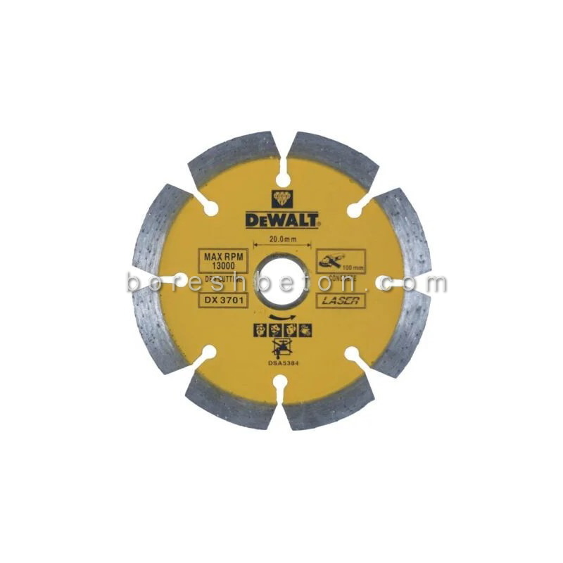 صفحه تیغه الماس برش خشک بتن دی والت مدل 100 میلیمتر DEWALT